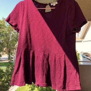 maroon baby doll, hidden alley, worn once, size S